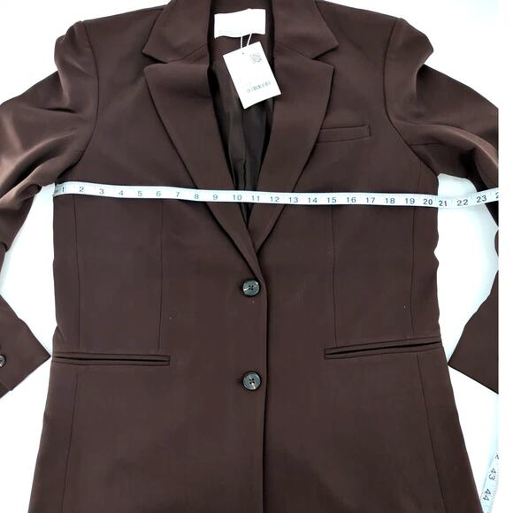 OAK + FORT Women's Coffee Bean Oversized Blazer XS - Picture 6 of 11